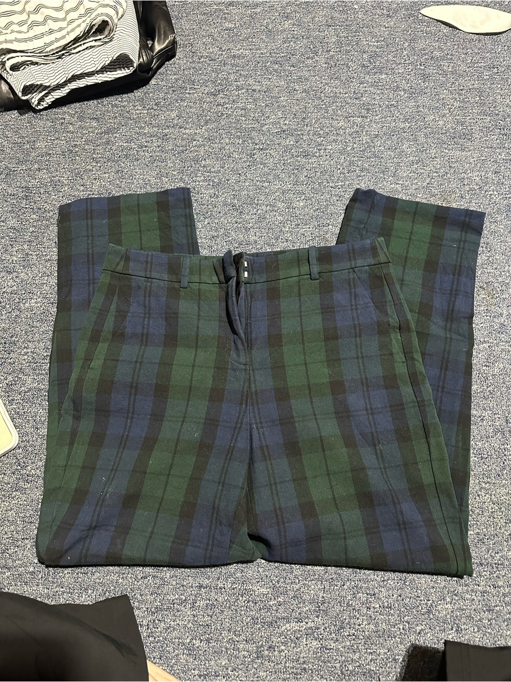 J. Crew Green & Navy Tartan Dress Pants